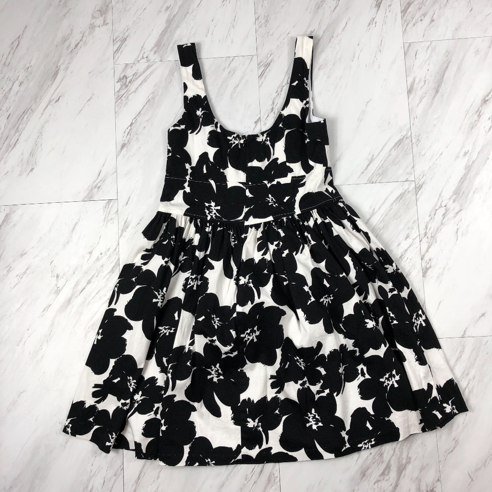 Black & White Floral Print Dress Size Medium / EU - Picture 2 of 6